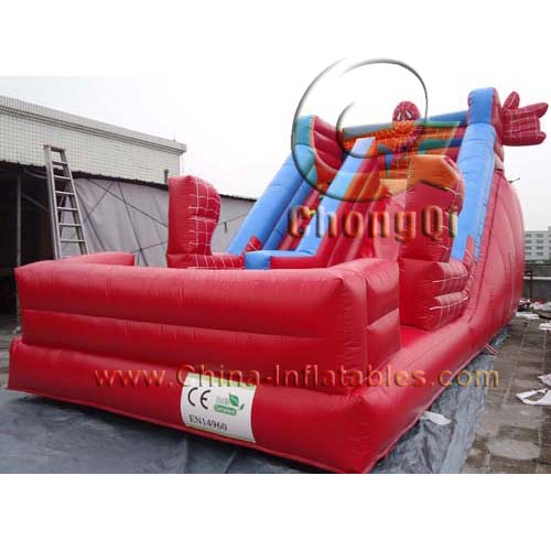 Cheap inflatable spideman slides